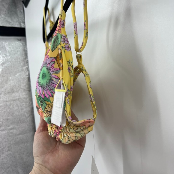 California Sunshine Yellow Daisy Floral Bikini Reversible Bikini NEW Women XL - Picture 10 of 10